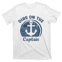 Womens Dibs On The Captain Funny Boating Captain Wife T-Shirt