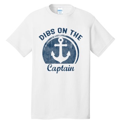 Womens Dibs On The Captain Funny Boating Captain Wife Tall T-Shirt