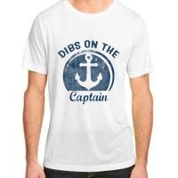 Womens Dibs On The Captain Funny Boating Captain Wife Adult ChromaSoft Performance T-Shirt