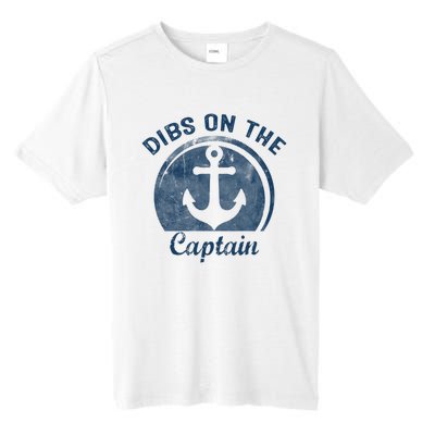 Womens Dibs On The Captain Funny Boating Captain Wife Tall Fusion ChromaSoft Performance T-Shirt