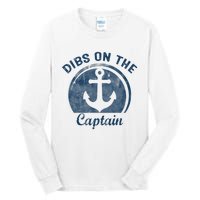 Womens Dibs On The Captain Funny Boating Captain Wife Tall Long Sleeve T-Shirt