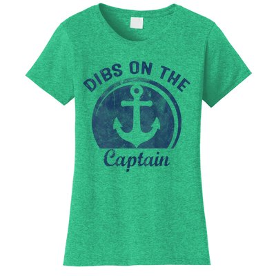 Women Dibs On The Captain Funny Boating Captain Wife Women's T-Shirt