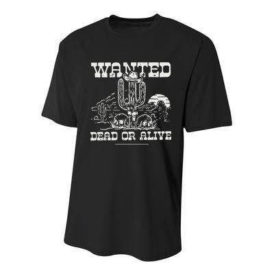 Wanted Dead Or Alive Youth Performance Sprint T-Shirt