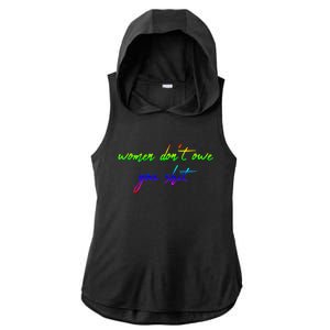 Women Don't Owe You Shit Feminist Womens History Month Great Gift Ladies PosiCharge Tri-Blend Wicking Draft Hoodie Tank