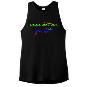 Women Don't Owe You Shit Feminist Womens History Month Great Gift Ladies PosiCharge Tri-Blend Wicking Tank