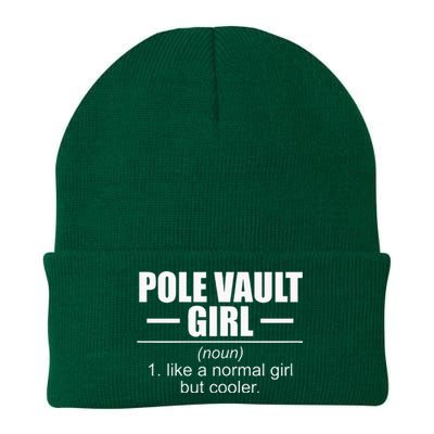 Womens Definition Pole Vault Girl Athlete High Jump Gift Vaulting Knit Cap Winter Beanie