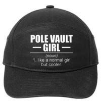 Womens Definition Pole Vault Girl Athlete High Jump Gift Vaulting 7-Panel Snapback Hat