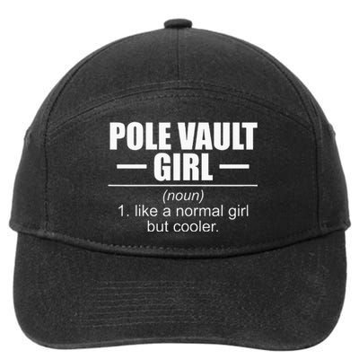 Womens Definition Pole Vault Girl Athlete High Jump Gift Vaulting 7-Panel Snapback Hat