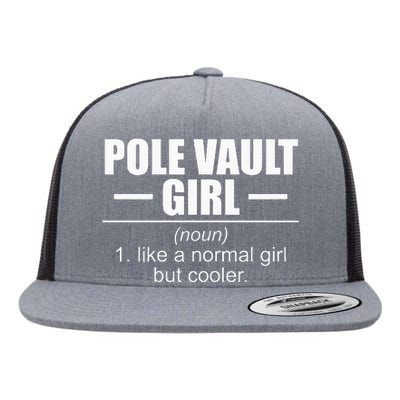 Womens Definition Pole Vault Girl Athlete High Jump Gift Vaulting Flat Bill Trucker Hat