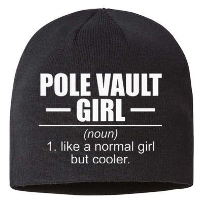 Womens Definition Pole Vault Girl Athlete High Jump Gift Vaulting Sustainable Beanie