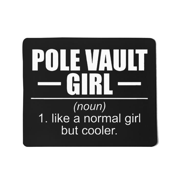 Womens Definition Pole Vault Girl Athlete High Jump Gift Vaulting Mousepad