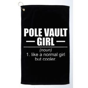 Womens Definition Pole Vault Girl Athlete High Jump Gift Vaulting Platinum Collection Golf Towel