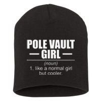 Womens Definition Pole Vault Girl Athlete High Jump Gift Vaulting Short Acrylic Beanie