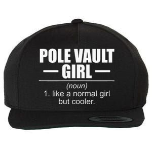 Womens Definition Pole Vault Girl Athlete High Jump Gift Vaulting Wool Snapback Cap