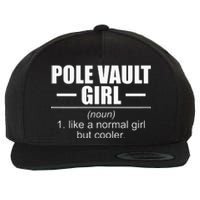 Womens Definition Pole Vault Girl Athlete High Jump Gift Vaulting Wool Snapback Cap