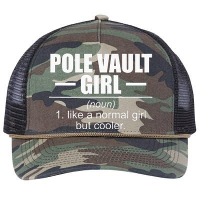 Womens Definition Pole Vault Girl Athlete High Jump Gift Vaulting Retro Rope Trucker Hat Cap