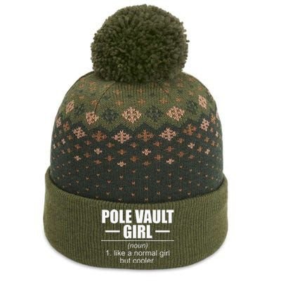 Womens Definition Pole Vault Girl Athlete High Jump Gift Vaulting The Baniff Cuffed Pom Beanie