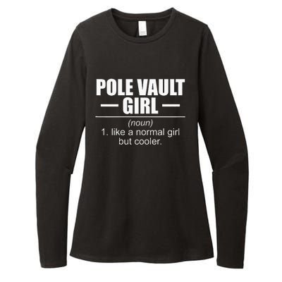 Womens Definition Pole Vault Girl Athlete High Jump Gift Vaulting Womens CVC Long Sleeve Shirt