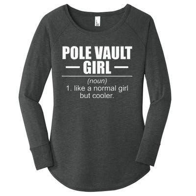 Womens Definition Pole Vault Girl Athlete High Jump Gift Vaulting Women's Perfect Tri Tunic Long Sleeve Shirt