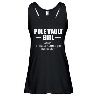 Womens Definition Pole Vault Girl Athlete High Jump Gift Vaulting Ladies Essential Flowy Tank