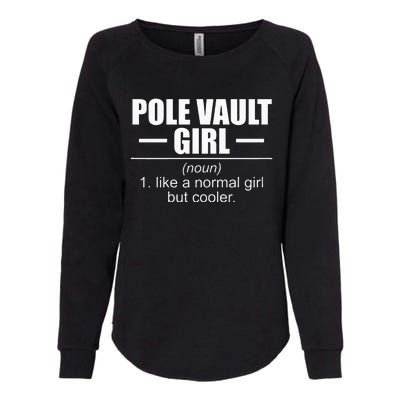 Womens Definition Pole Vault Girl Athlete High Jump Gift Vaulting Womens California Wash Sweatshirt