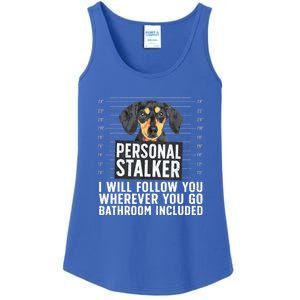 Weiner Doxie Personal Stalker Funny Dachshund Gift Ladies Essential Tank