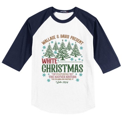 Wallace & David Present White Christmas Wallace & David Christmas M Baseball Sleeve Shirt