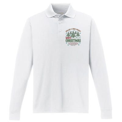 Wallace & David Present White Christmas Wallace & David Christmas M Performance Long Sleeve Polo