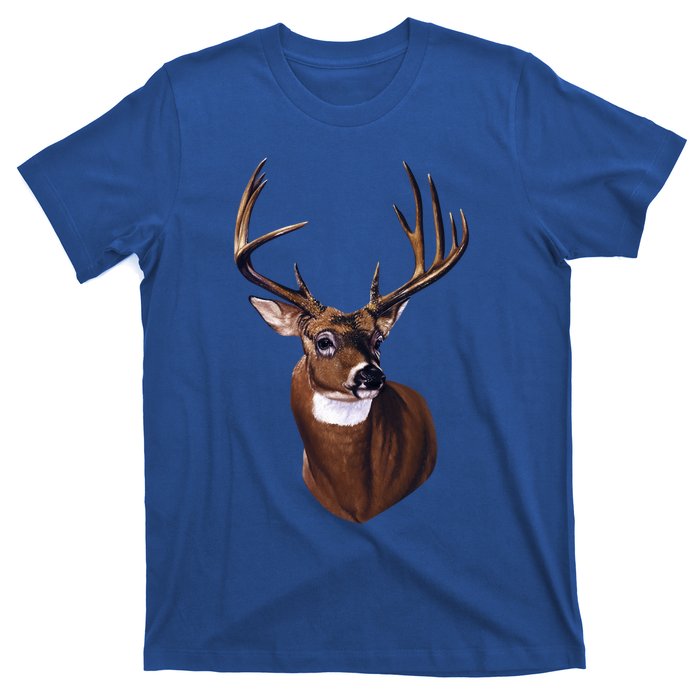 Whitetail Deer Portrait Antlers Wildlife Gift Animal Graphic Gift T-Shirt