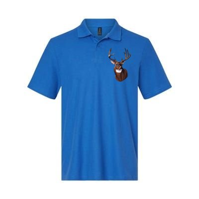 Whitetail Deer Portrait Antlers Wildlife Gift Animal Graphic Gift Softstyle Adult Sport Polo