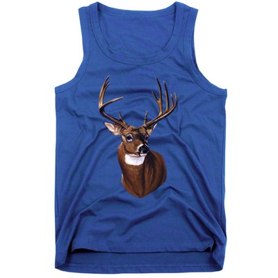 Whitetail Deer Portrait Antlers Wildlife Gift Animal Graphic Gift Tank Top