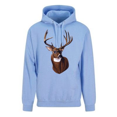 Whitetail Deer Portrait Antlers Wildlife Gift Animal Graphic Gift Unisex Surf Hoodie