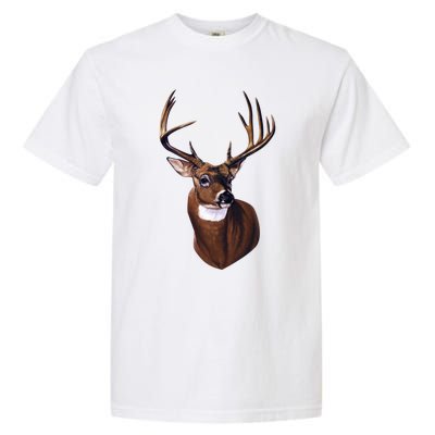 Whitetail Deer Portrait Antlers Wildlife Gift Animal Graphic Gift Garment-Dyed Heavyweight T-Shirt