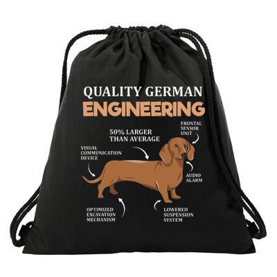 Weiner Dog Quality German Engineering Funny Dachshund Drawstring Bag