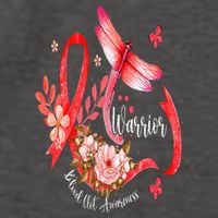 Warrior Dragonfly Red Ribbon Blood Clot Awareness Vector Backpack
