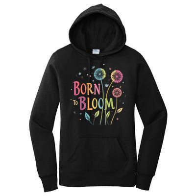 Wildflower Dandelion Rainbow Born Bloom Dandelion Flowers  Women's Pullover Hoodie