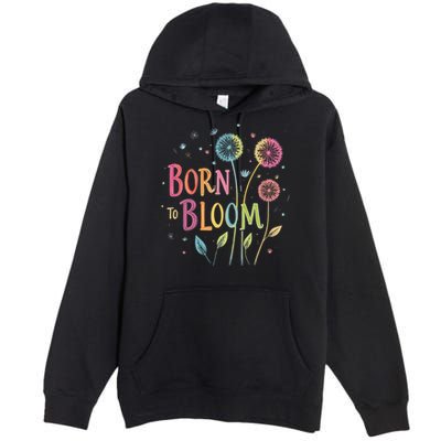 Wildflower Dandelion Rainbow Born Bloom Dandelion Flowers  Premium Pullover Hoodie