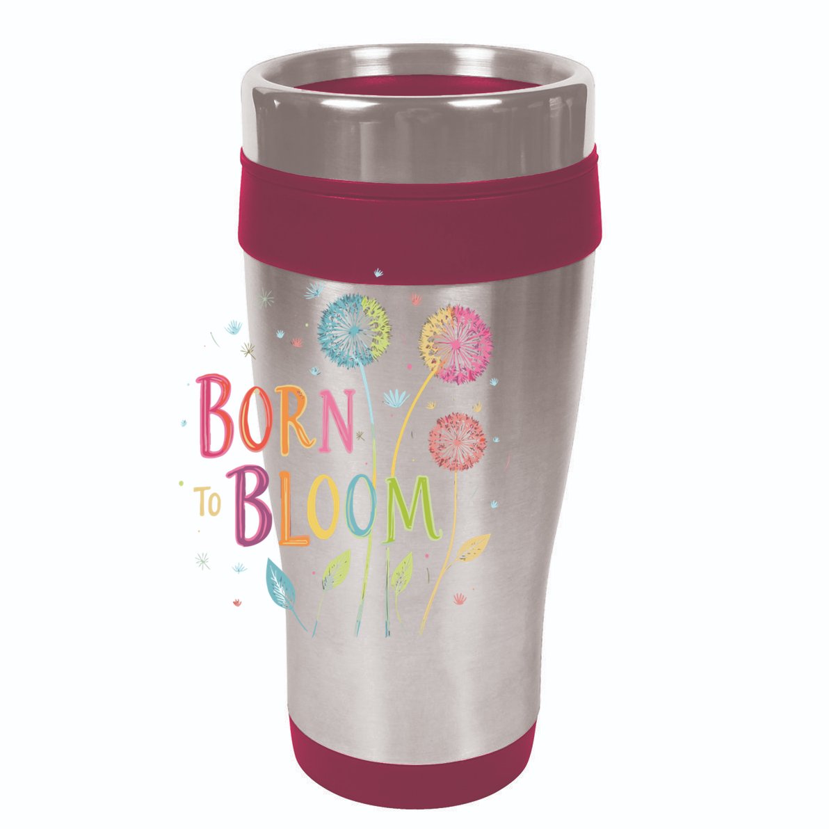 Wildflower Dandelion Rainbow Born Bloom Dandelion Flowers  12oz Stainless Steel Coffee Mug