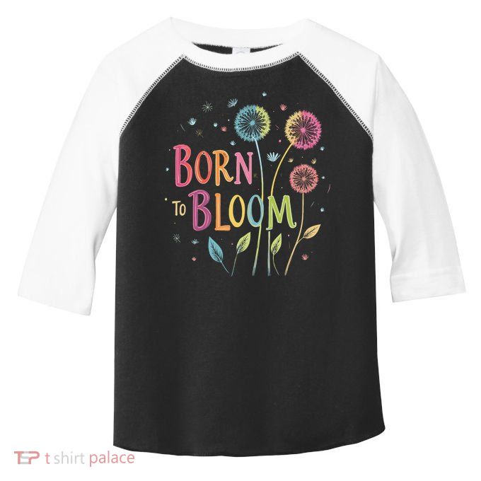 Wildflower Dandelion Rainbow Born Bloom Dandelion Flowers  Toddler Fine Jersey T-Shirt