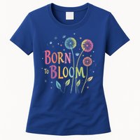 Wildflower Dandelion Rainbow Born Bloom Dandelion Flowers  Womens T-Shirt