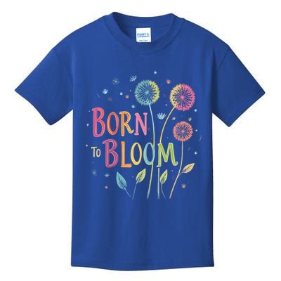 Wildflower Dandelion Rainbow Born Bloom Dandelion Flowers  Kids T-Shirt