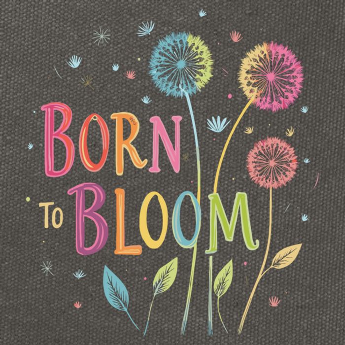 Wildflower Dandelion Rainbow Born Bloom Dandelion Flowers  Cotton Canvas Backpack