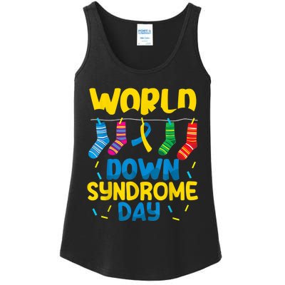 World Down Syndrome Day Awareness Socks  Wo kid Ladies Essential Tank