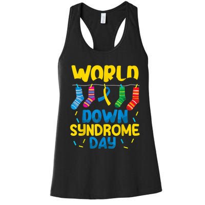 World Down Syndrome Day Awareness Socks  Wo kid Women's Racerback Tank