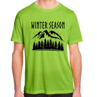 Winter Days Snowflakes Landscape Nature Funny Gift Adult ChromaSoft Performance T-Shirt