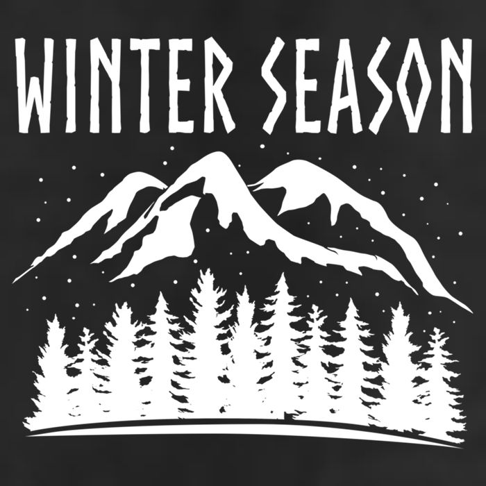 Winter Days Snowflakes Landscape Nature Funny Gift 7 Panel Mesh Trucker Snapback Hat