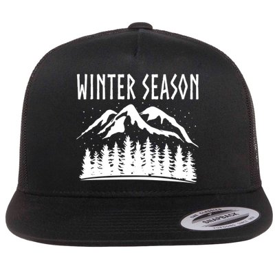 Winter Days Snowflakes Landscape Nature Funny Gift Flatbill Hat