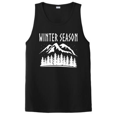 Winter Days Snowflakes Landscape Nature Funny Gift PosiCharge Competitor Tank