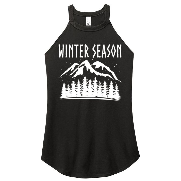 Winter Days Snowflakes Landscape Nature Funny Gift Women's Perfect Tri Rocker Tank