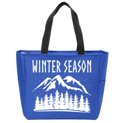 Winter Days Snowflakes Landscape Nature Funny Gift Zip Tote Bag